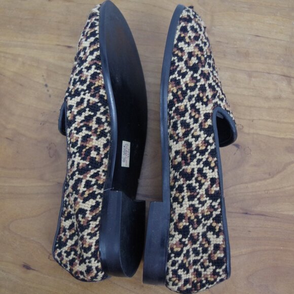 Larkspur Collection Vintage Leopard Print Woven Leather Lined Flats Size 7.5 - Picture 6 of 9